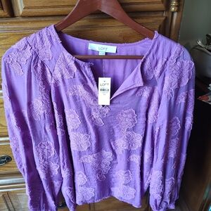Women's Loft XSmall Purple Blouse